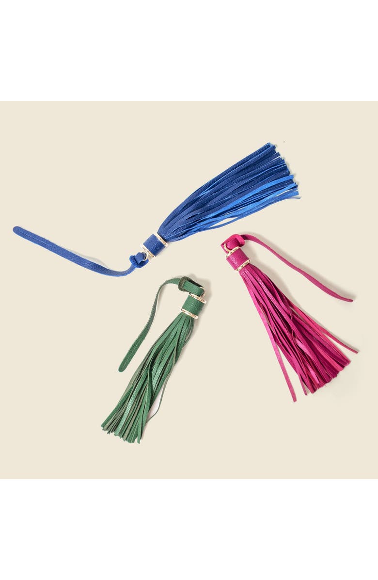 Casupo Leather Tassel Charm, Alternate, color, Green