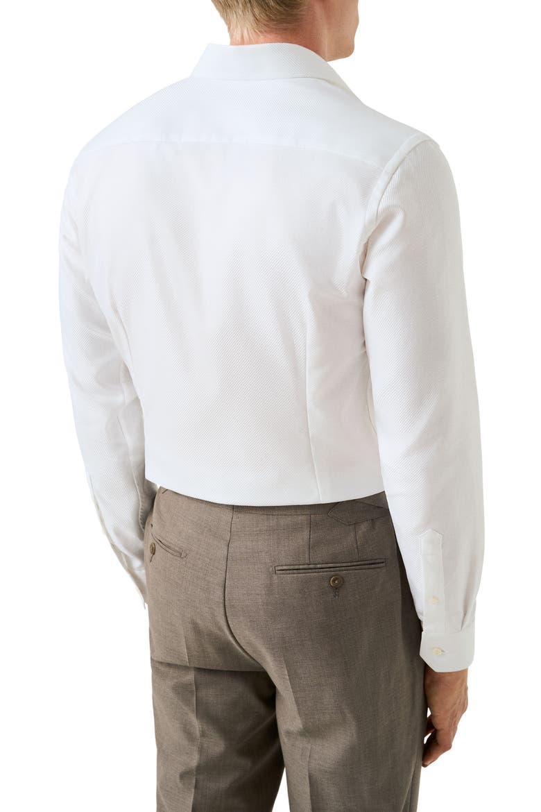 Slim Fit Textured Stripe Cotton Dress Shirt, Alternate, color, WHITE