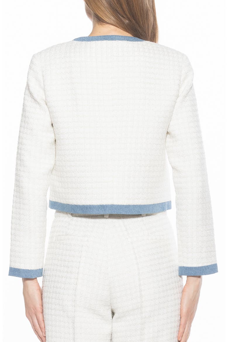 Rose Tweed Jacket, Alternate, color, IVORY DENIM