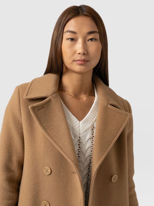 Saint And Sofia Saint + Sofia Quinn Pea Coat In Nude
