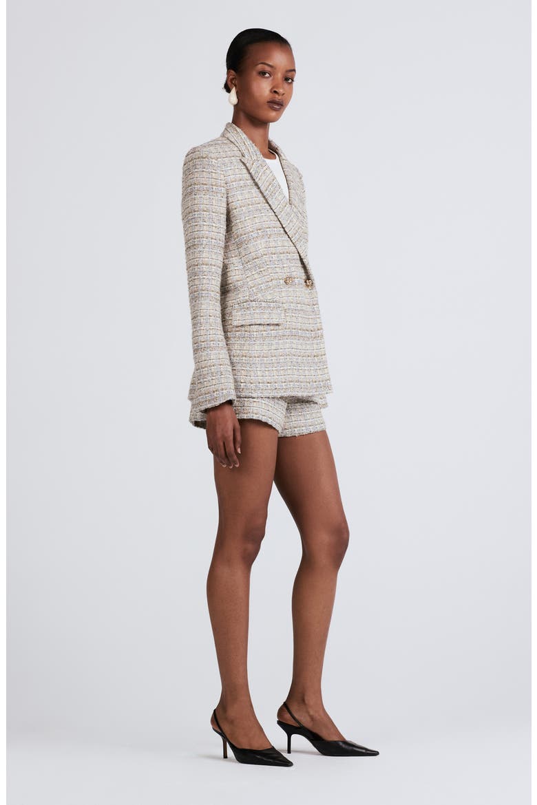 Roman Double Breasted Tweed Jacket, Alternate, color, LIMESTONE