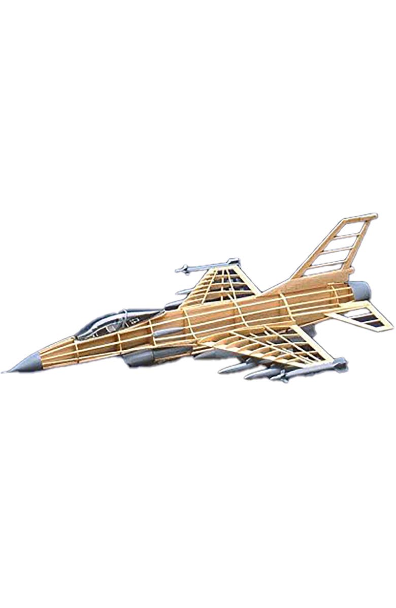 Guillow's F16 Fighting Falcon Model Kit, Small, Alternate, color, Multicolored