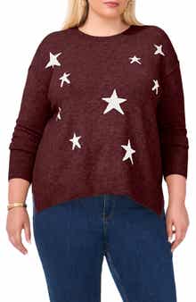 Vince Camuto Star Crewneck Sweater