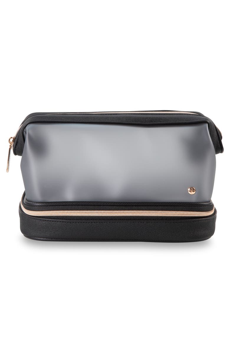 Stephanie Johnson Miami Smoke Hannel Zip Makeup Case, Alternate, color, Black