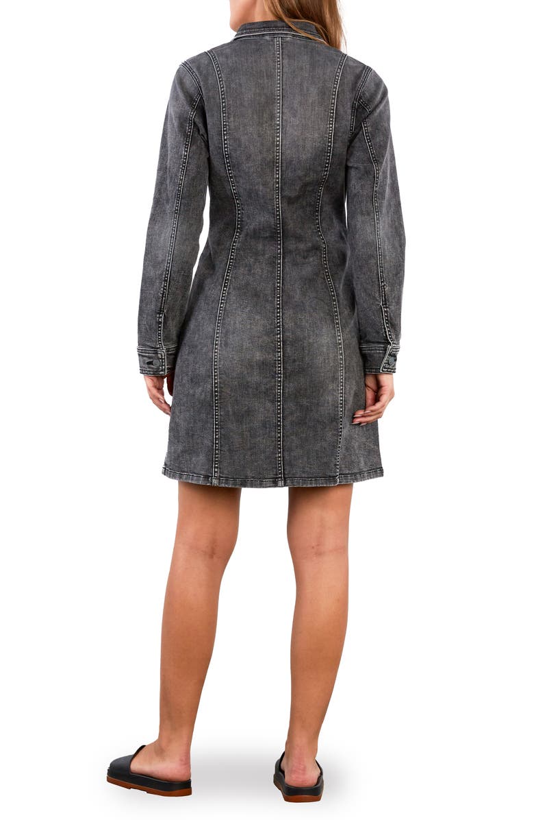 Wash Lab Denim Wisp Long Sleeve Stretch Denim Dress, Alternate, color, Soft Grey