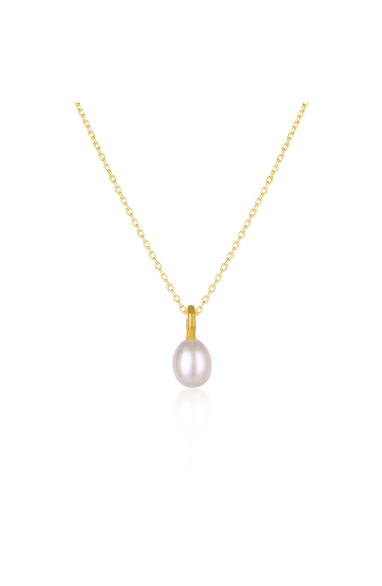 Spero London Treasures Baroque Seed Pearl Pendant Sterling Silver Necklace, Main, color, Gold