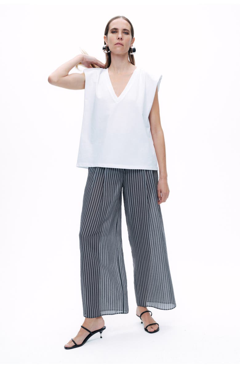 Nocturne Striped Sheer Pants, Alternate, color, 
