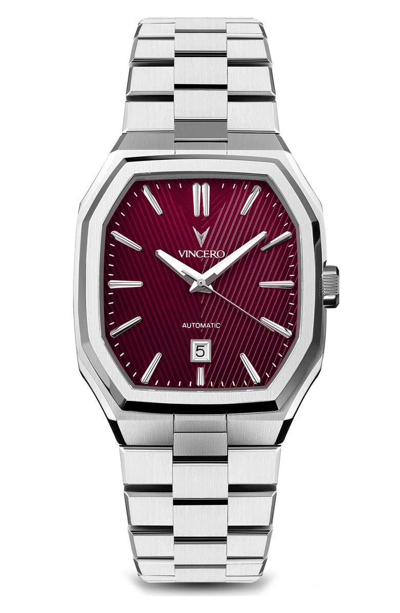 Vincero Inception Red Shift Automatic Bracelet Watch, 38mm, Main, color, Red