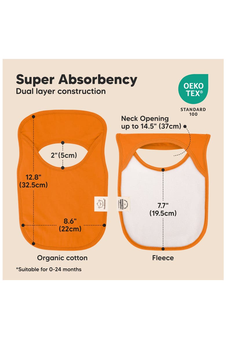 8-Pack Hallo Drool Bibs, Alternate, color, Sahara