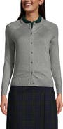 Lands' End School Uniform Young Cotton Modal Cardigan Sweater