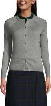 Lands' End School Uniform Young Cotton Modal Cardigan Sweater