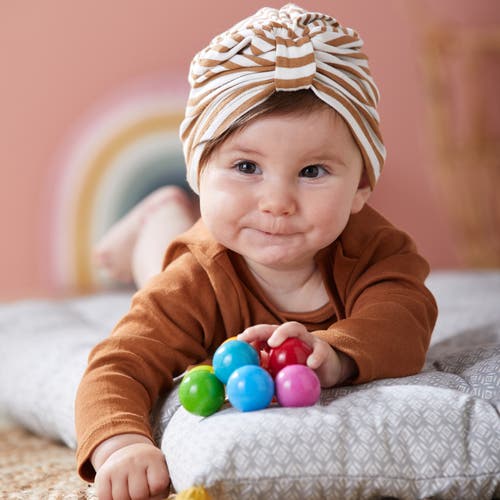 HABA HABA WOODEN BABY TEETHING TOY MAGICA, SENSORY GRASPING RATTLE FOR BABIES 6-24 MONTHS, SAFE & COLORFU