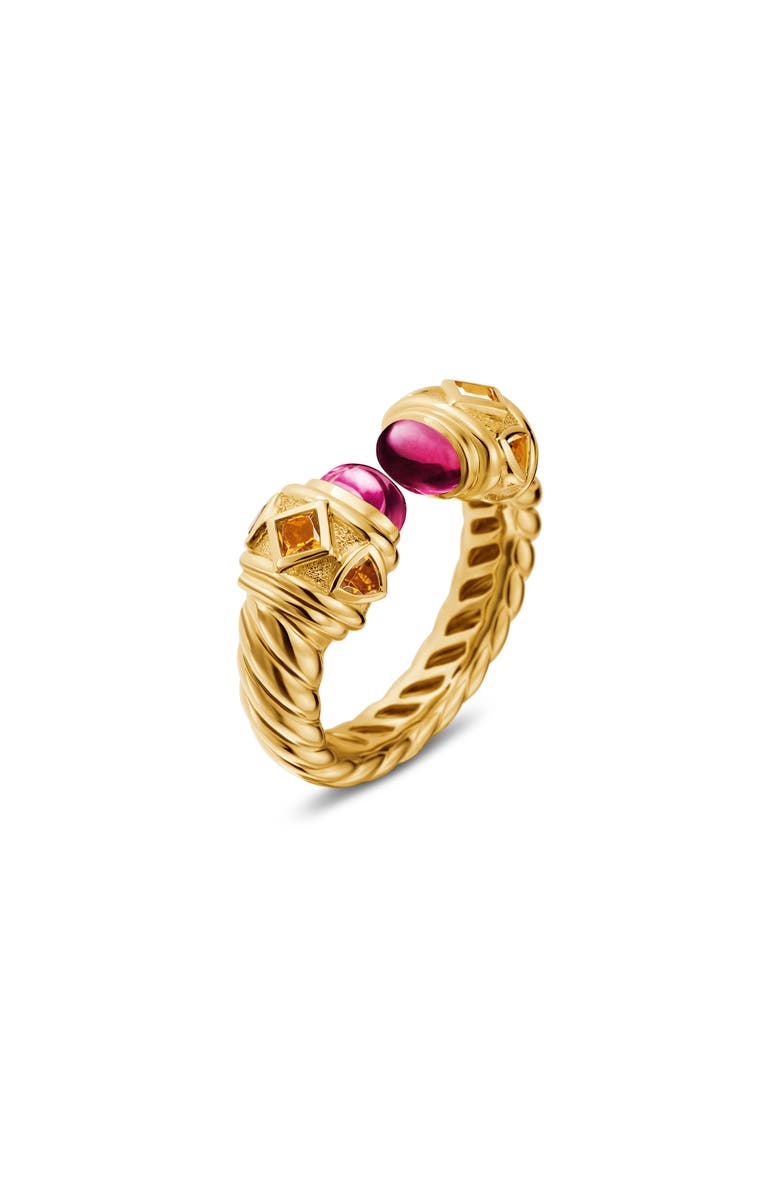 David Yurman Renaissance<sup>®</sup> Ring in 18K Yellow Gold with Rubellite and Madeira Citrine, Alternate, color, 18K Yellow Gold