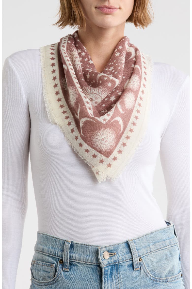 Celestial Square Scarf, Main, color, TAUPE