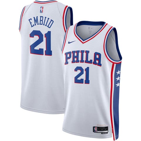 Unisex Nike Joel Embiid White Philadelphia 76ers Swingman Jersey - Association Edition