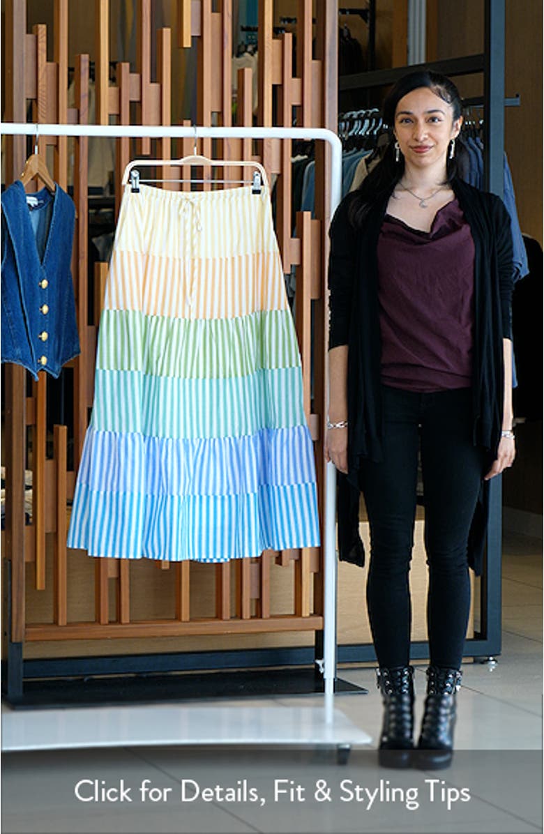 Colorblock Tiered Maxi Skirt, sales video thumbnail