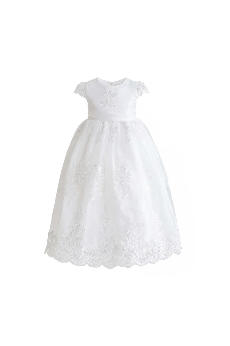 Valina Lace Communion Dress, Main, color, White