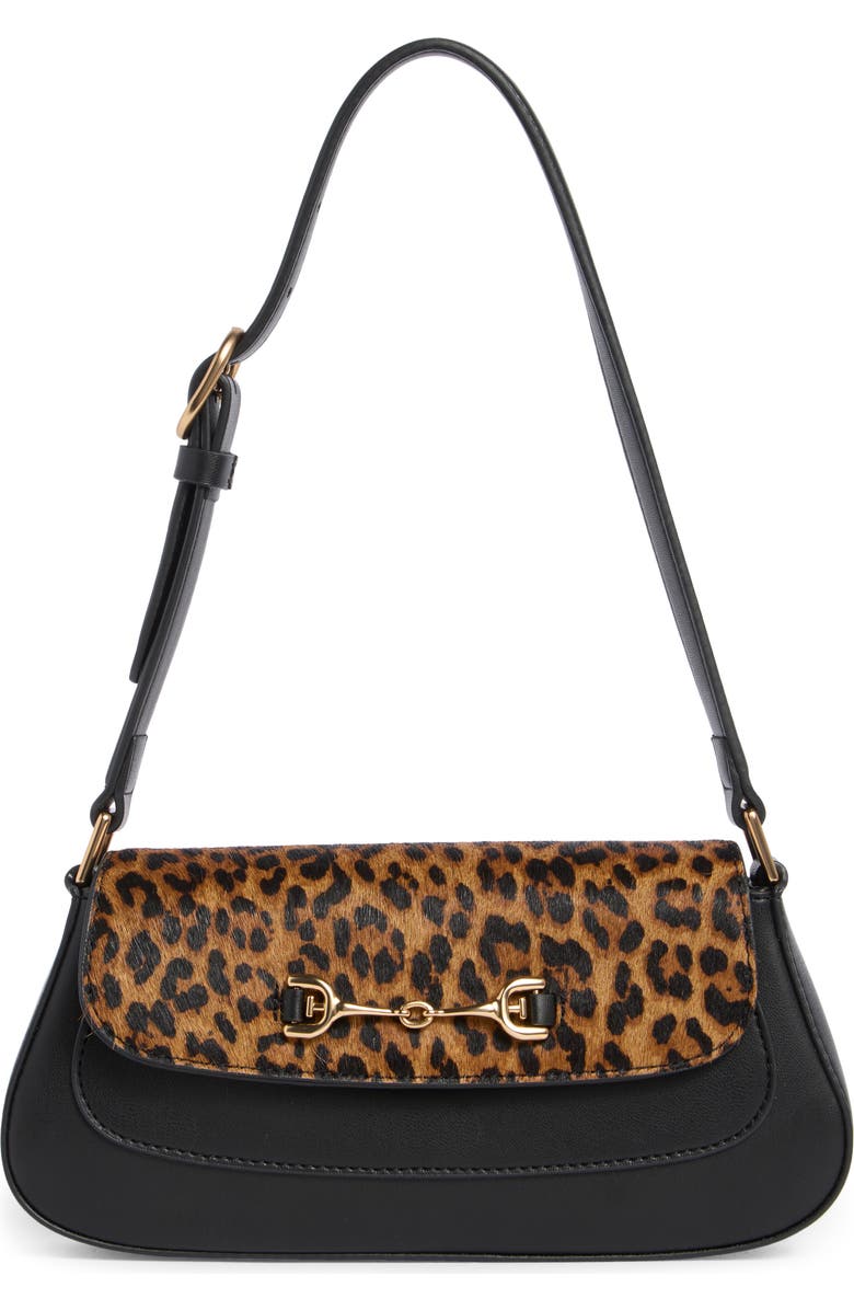 Sam Edelman Small Loraine Faux Leather Shoulder Bag, Main, color, Leopard