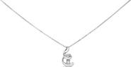 Haus of Brilliance 10K White Gold 1/10 Cttw Diamond Solitaire Spiral 18" Pendant Necklace