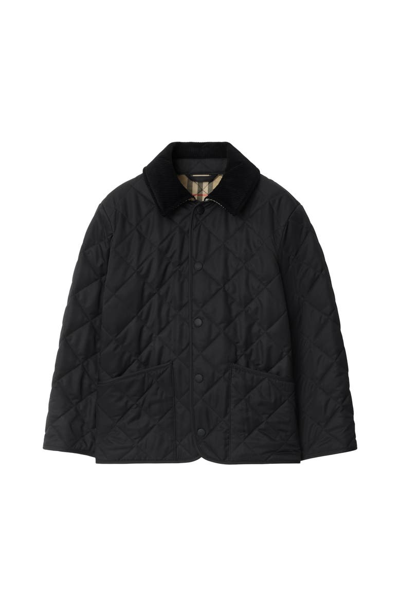 Burberry Quilted Barn Jacket, Main, color, Black