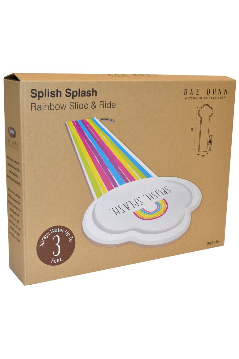Splish Splash Rainbow Slide & Ride 16 Foot Water Slide Sprinkler, Main, color, Multicolored
