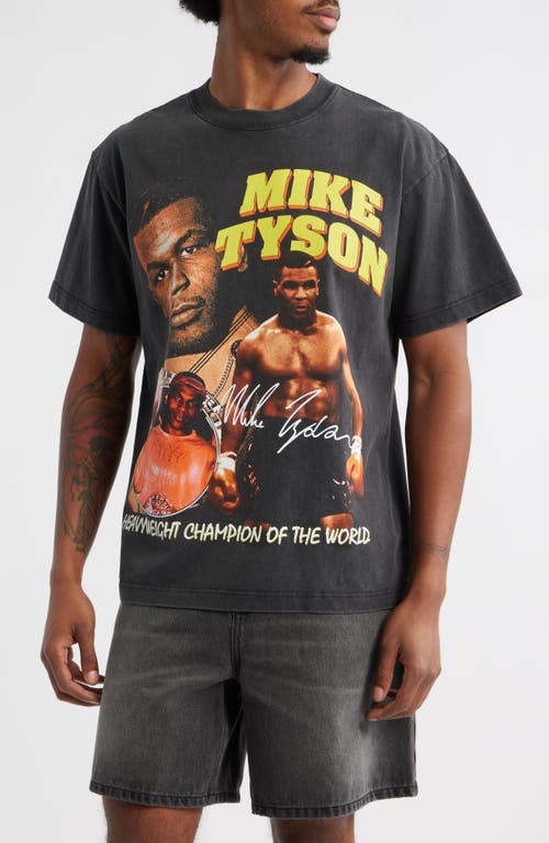 Id Supply Co Mike Tyson Paparazzi Graphic T-shirt In Gray
