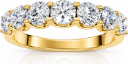 Bliss Diamond 1ct Tw Diamond U Prong 7-stone Wedding Ring 14k Gold Or Platinum Lab Grown
