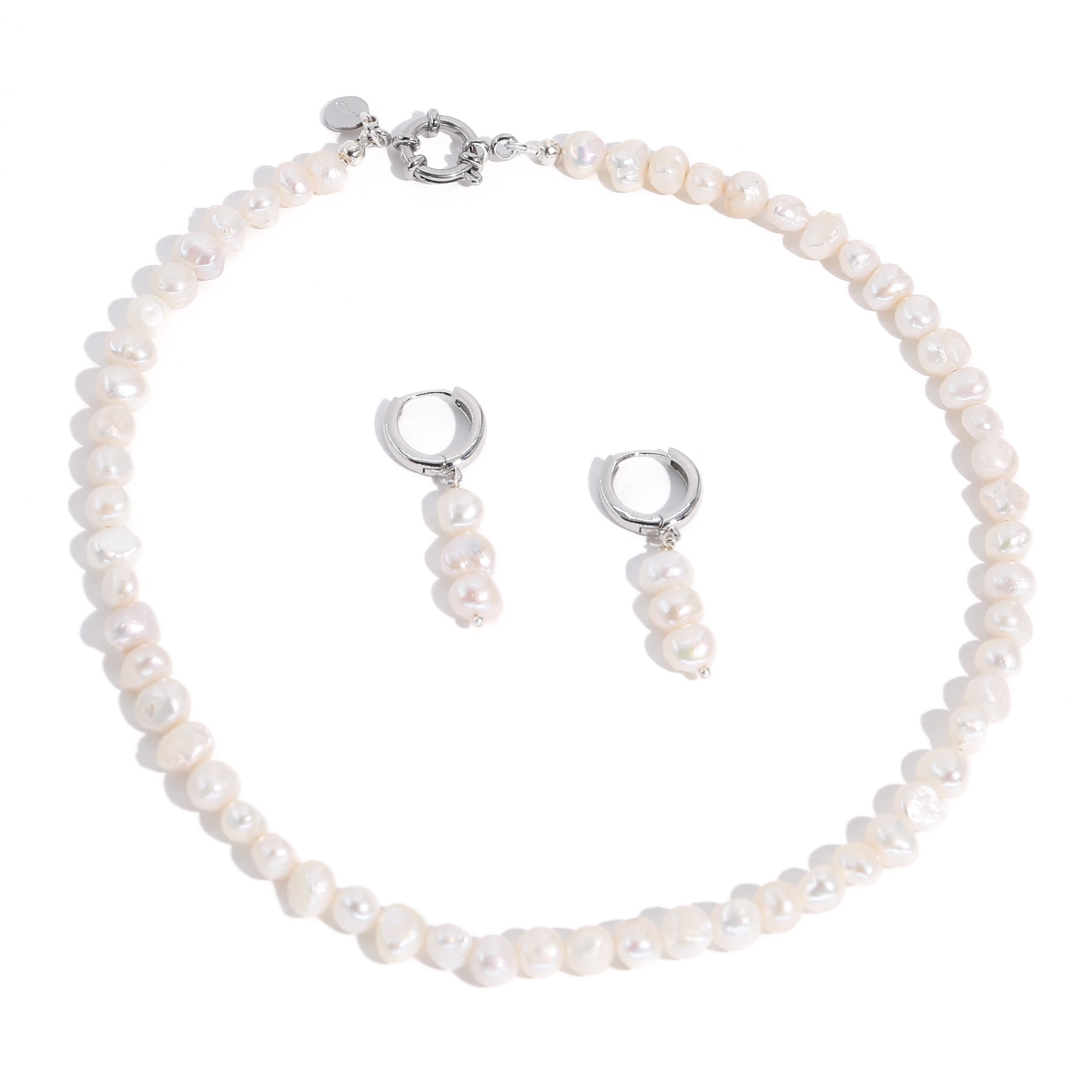 selected Silver Plated / White Pearl