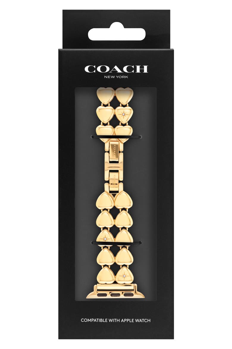 Stainless Steel 20mm Apple Watch® Bracelet Watchband, Alternate, color, GOLD