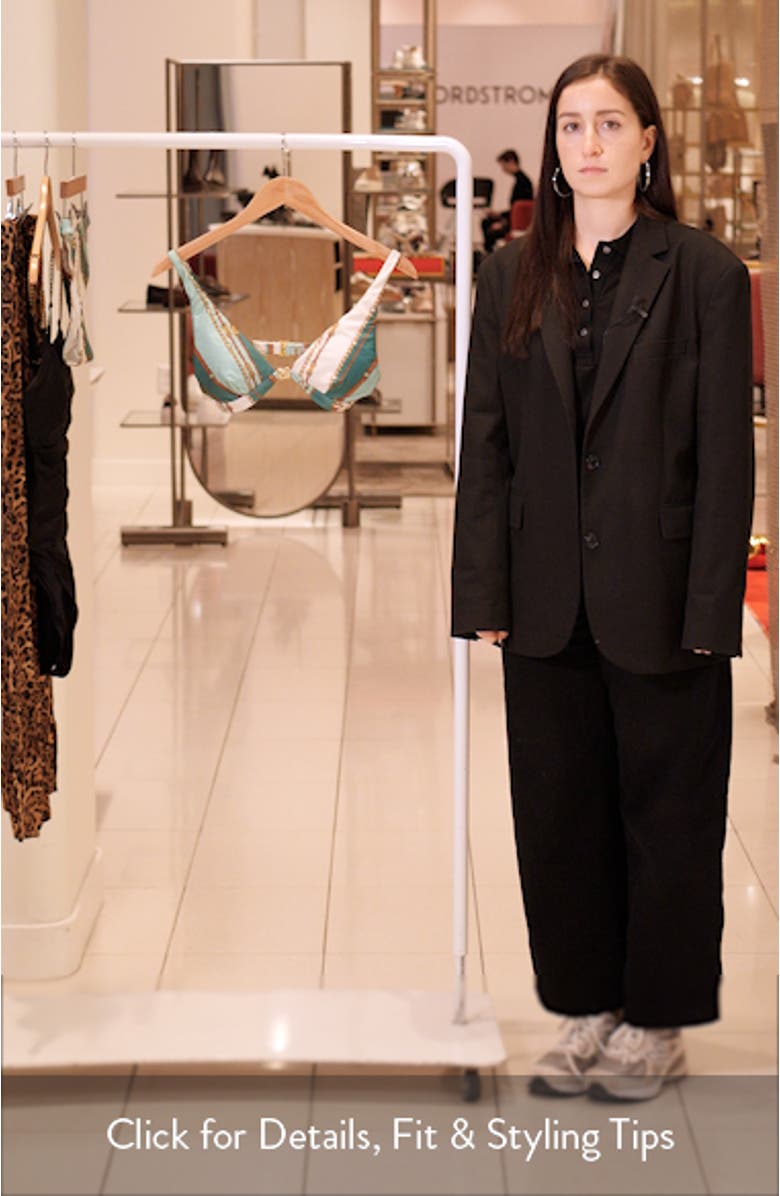 Lexie Belt Stripe Bikini Top, sales video thumbnail