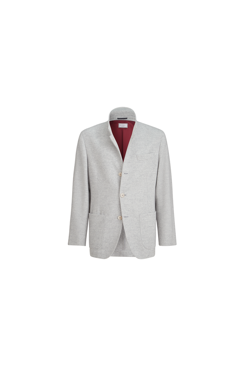 Lightweight water-resistant cashmere outerwear blazer, Alternate, color, Gravel