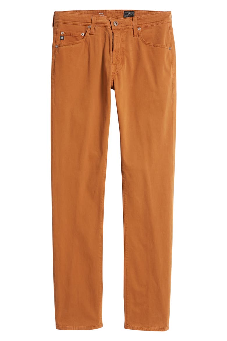 Tellis Slim Fit Sateen Pants (Nordstrom Exclusive), Alternate, color, CLAY STONE