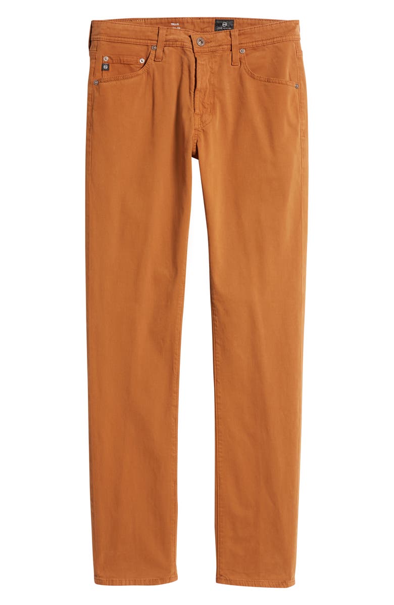 AG Tellis Slim Fit Sateen Pants, Alternate, color, Clay Stone