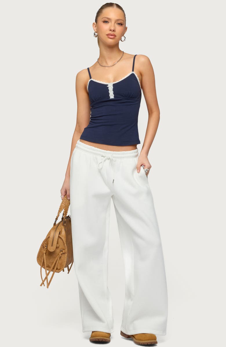 EDIKTED Olezka Lace Trim Camisole, Alternate, color, 