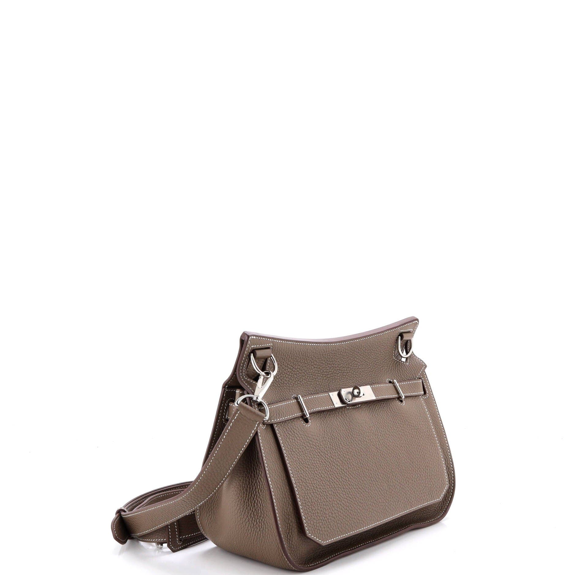 Pre-Owned Hermes Jypsiere Bag Clemence 28, Alternate, color, Etoupe