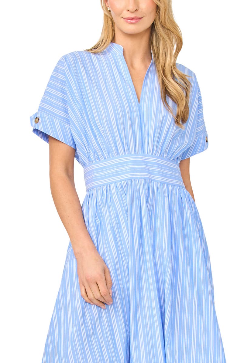 Ted Baker Charlotte Stripe Cotton Midi Dress, Alternate, color, Granada Sky