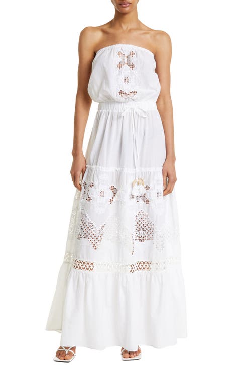 Sterling Embroidered Cotton Cover-Up Maxi Dress