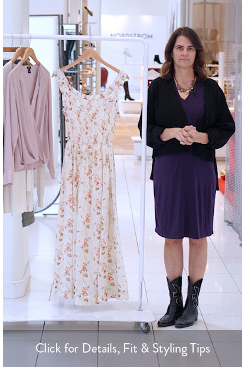 Emmaretta Floral Shirred Organic Cotton Voile Dress video