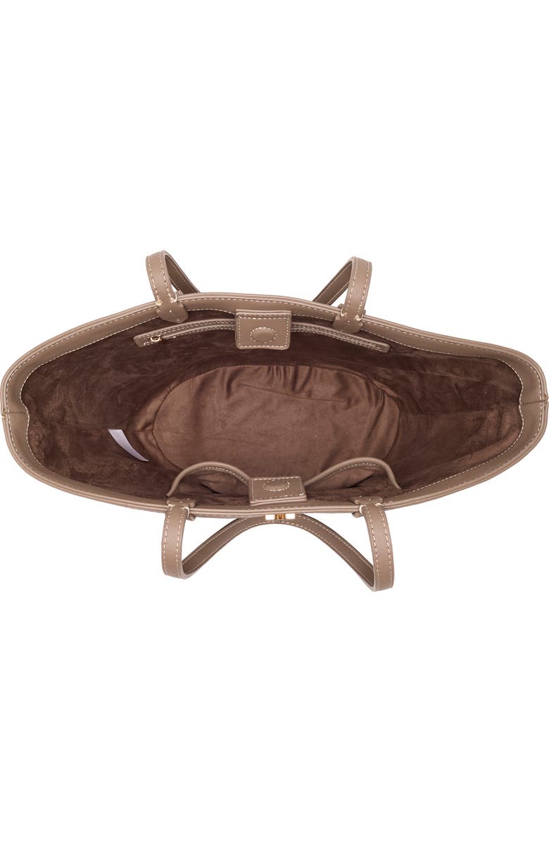 Saige Leather Fan Tote Bag