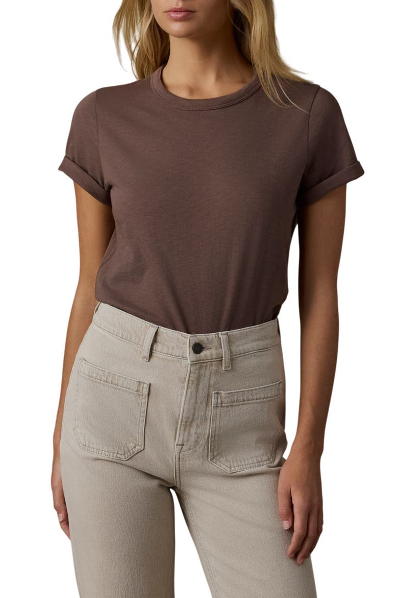 Sunwashed Essential Cotton T-Shirt, Main, color, ALPINE BROWN