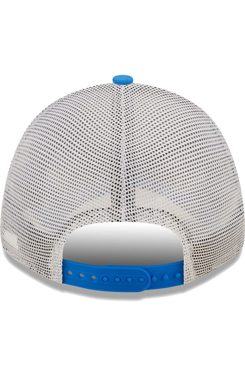 New Era Men's New Era Powder Blue/White Los Angeles Chargers Logo Patch Trucker 9FORTY Snapback Hat, Alternate, color,