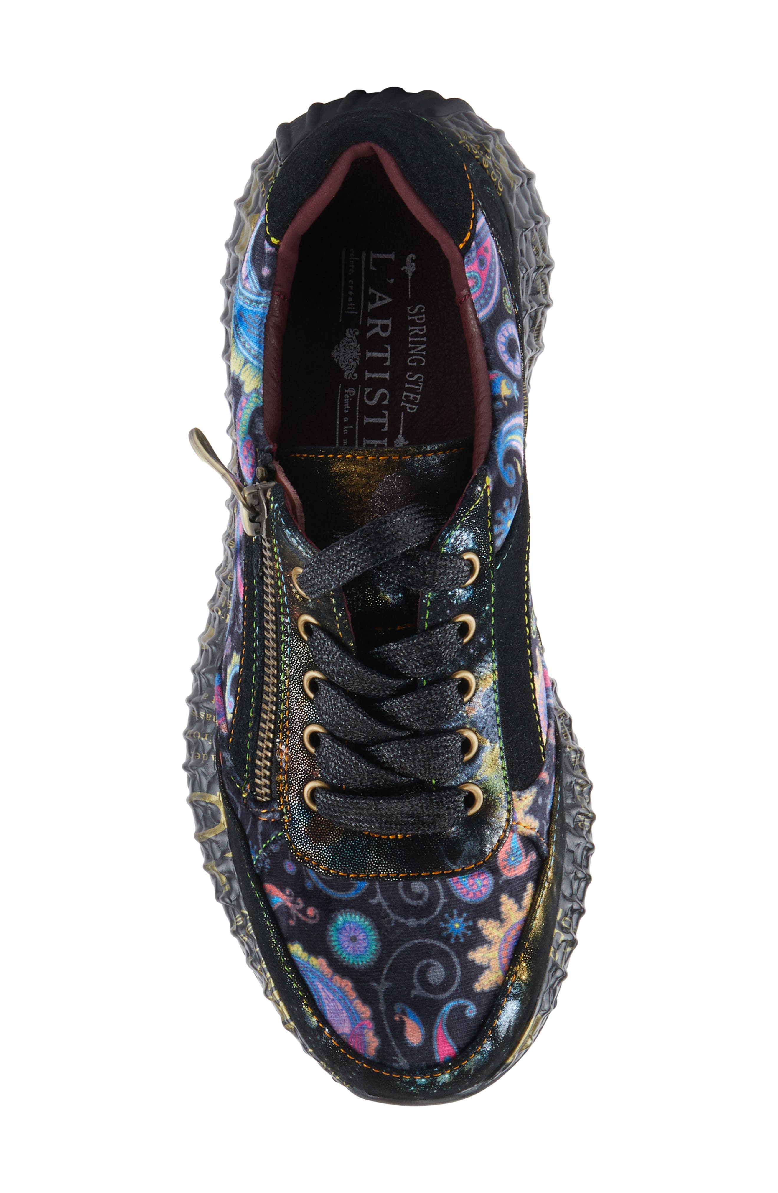 L'Artiste by Spring Step Javana Platform Sneaker, Alternate, color, Black Multi