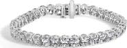 Haus of Brilliance IGI Certified 14K White Gold 15.0 Cttw Oval Cut Lab Grown Diamond Tennis Bracelet