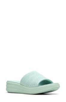 Clarks® Drift Twist Wedge Slide Sandal