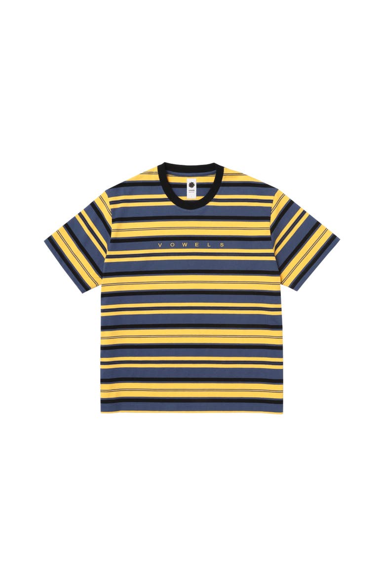 Short Sleeve Stripe Tee, Main, color, Black