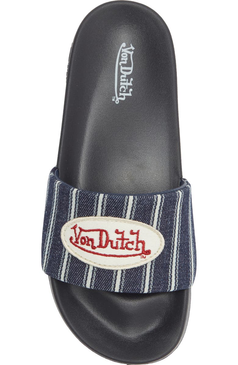 Von Dutch Gridlock Slide Sandal, Alternate, color, Black/ Navy