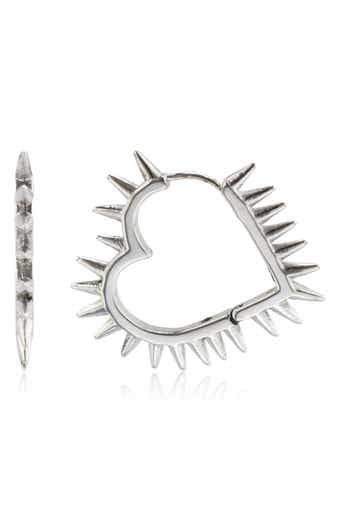 REBL Heart of Thorn Spiked Hoop Earrings