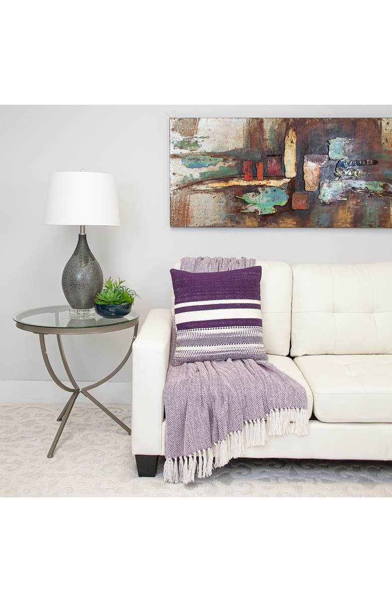 PARKLAND COLLECTION Stripe Square Accent Pillow, Alternate, color, 