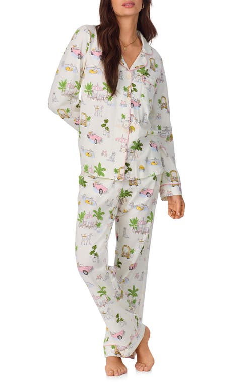 Shop Bedhead Pajamas Print Long Pajamas In Poolside Poodles