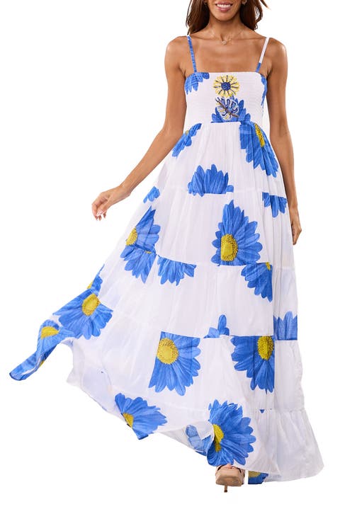 Floral Print Spaghetti Strap Maxi Dress